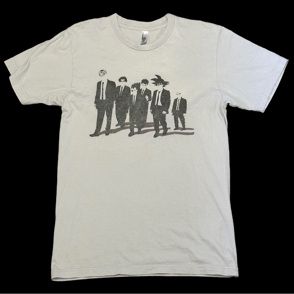 Dragon Ball Z DBZ Reservoir Dogs Parody T-shirt Size Medium Off White Beige